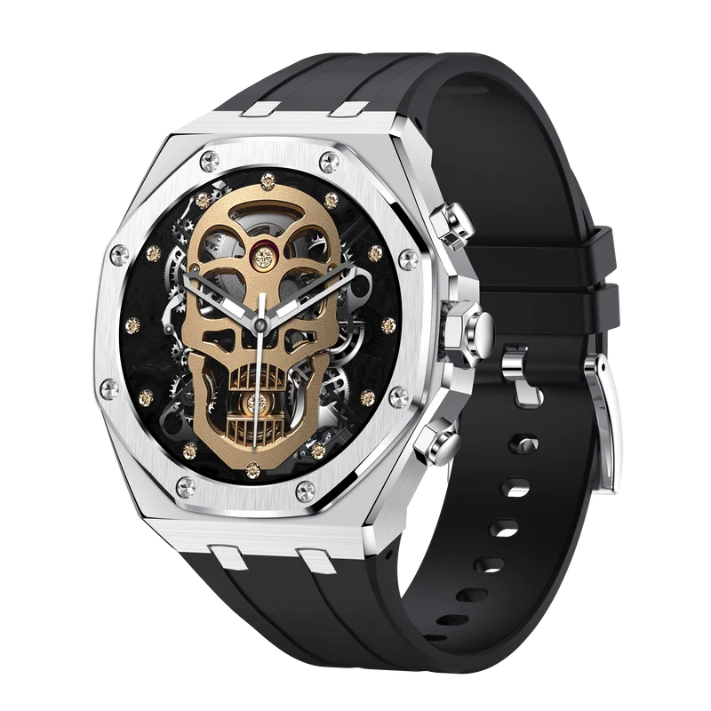 Montre connectée AMOLED NASA édition Arizona .écran couleur haute définition (avec bracelet silicone) couleur cadran ARGENT