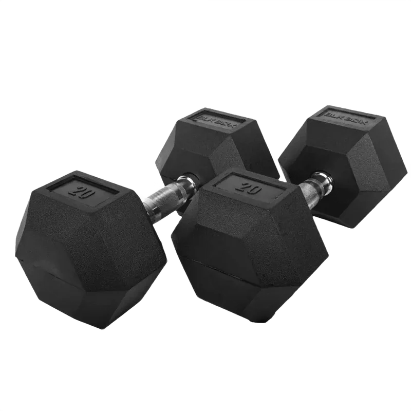 Rubber Hex Dumbbell Set