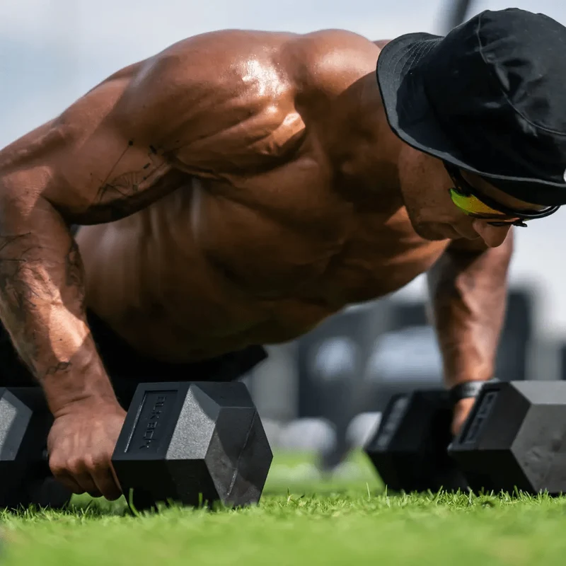 Rubber Hex Dumbbell Set