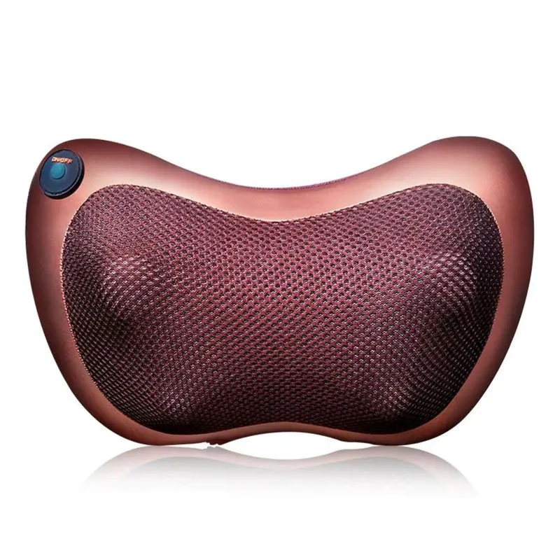 SYNERFIT Coussin de massage Shiatsu thermique 4 vitesses,8 têtes de massage- Modèle Balnéa colorie Café , marron
