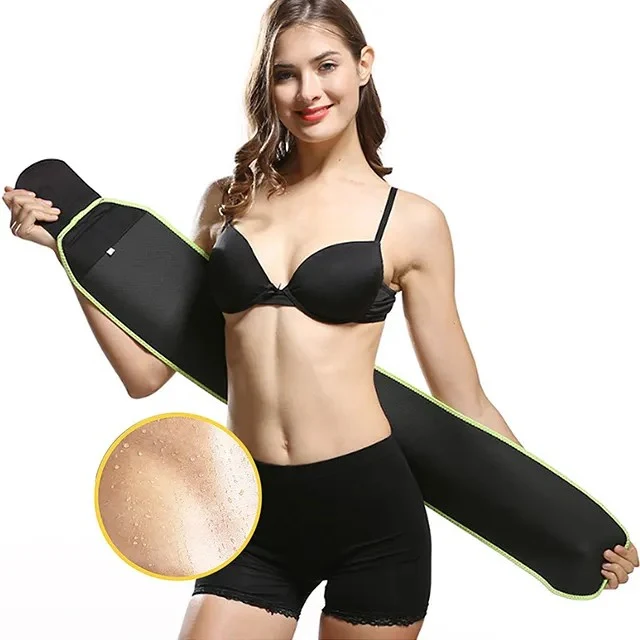 SYNERFIT Ceinture de sudation en néoprène et lycra - Taille unique Modéle Sauna fit colorie Noir