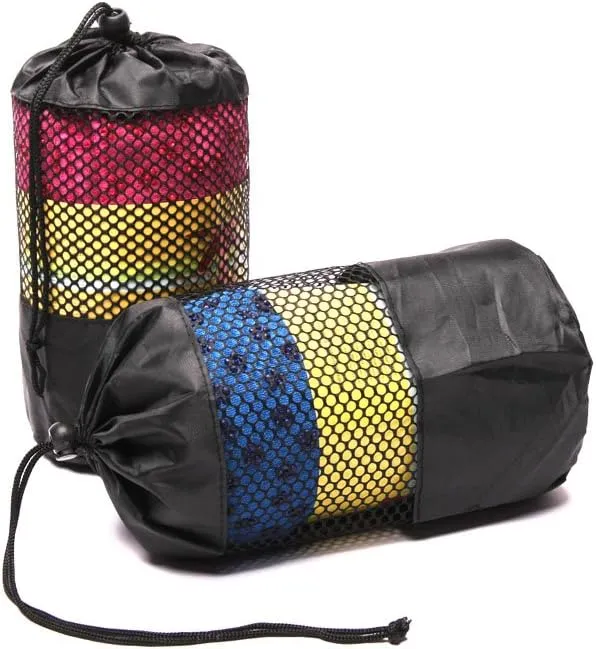 SYNERFIT Kits de Yoga 5 en 1 inclus Tapis de yoga , serviette, balle de yoga, brique de yoga, fitness band, EVA haute densité inlcus sac de transport .Modéle Yoga fit colorie Rose