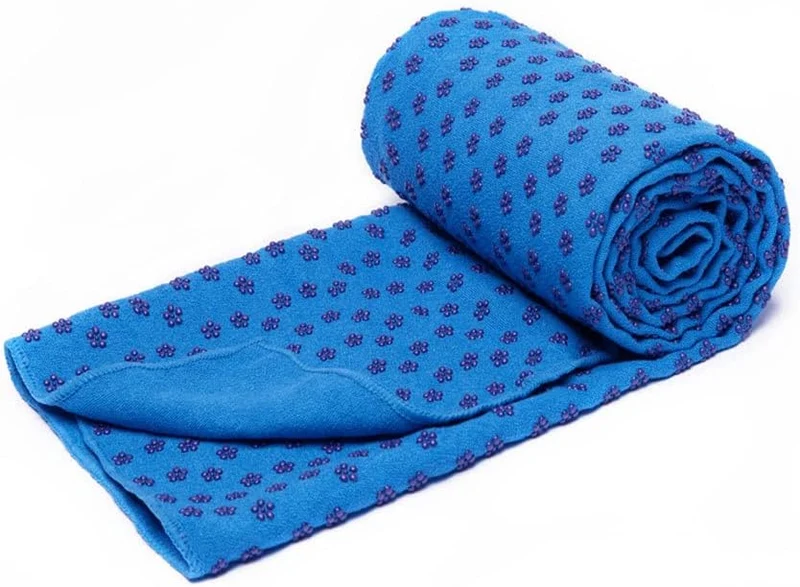 SYNERFIT Kits de Yoga 5 en 1 inclus Tapis de yoga , serviette, balle de yoga, brique de yoga, fitness band, EVA haute densité inlcus sac de transport .Modéle Yoga fit colorie Bleu