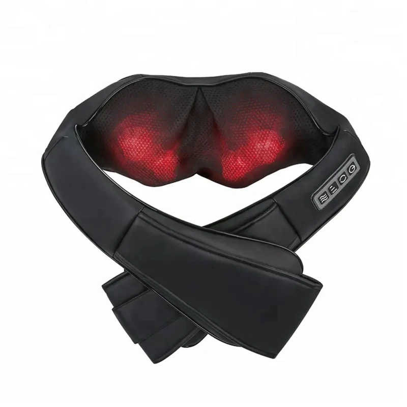 SYNERFIT Appareil de massage Shiatsu avec fonction chauffante 8 nœuds - Modèle Bali colorie Noir