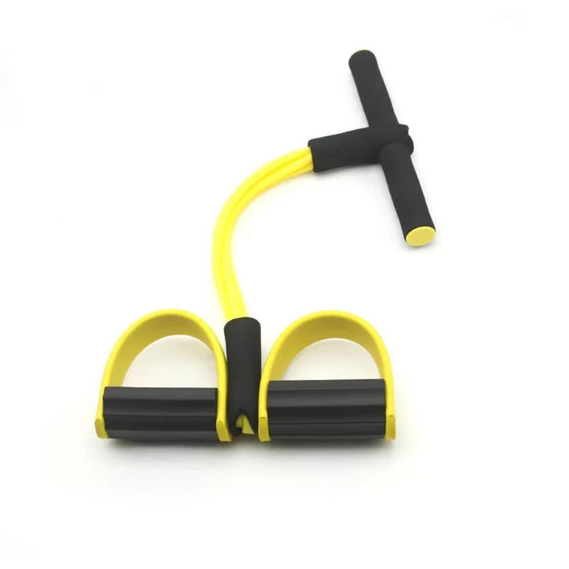 SYNERFIT Élastique de fitness avec poignée - Bande de résistance - poignées 4 Tubes en latex colorie noir et jaune