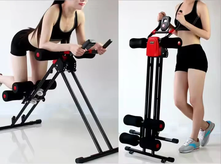 SYNERFIT Banc Pliable Multifonction Ecran LCD pour Abdominaux d'entraînement complet du corps - Modèle Tech Gym