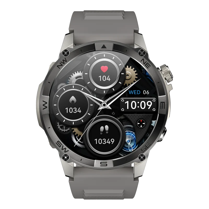 Montre connectée AMOLED NASA GPS edition Ultra Pro . écran couleur haute définition de 1,43 pouce - (avec bracelet silicone) coleur Gris