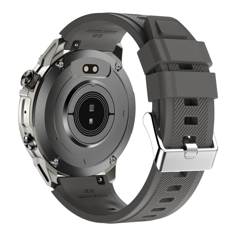 Montre connectée AMOLED NASA GPS edition Ultra Pro . écran couleur haute définition de 1,43 pouce - (avec bracelet silicone) coleur Gris