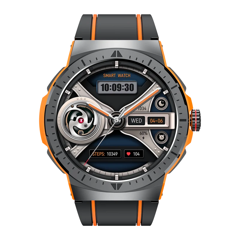Montre connectée AMOLED - Edition Arena . écran couleur haute définition de 1,43 pouce - (avec bracelet silicone) coleur Noir Jaune