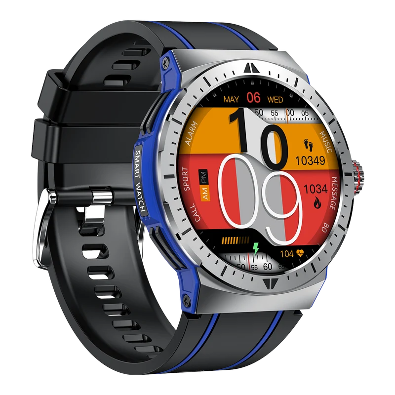 Montre connectée AMOLED - Edition Arena . écran couleur haute définition de 1,43 pouce - (avec bracelet silicone) coleur Noir Bleu