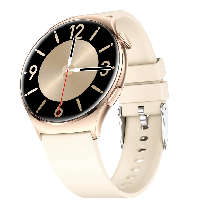 Montre connectée AMOLED - Edition Amnésia - (avec bracelet silicone) coleur Beige