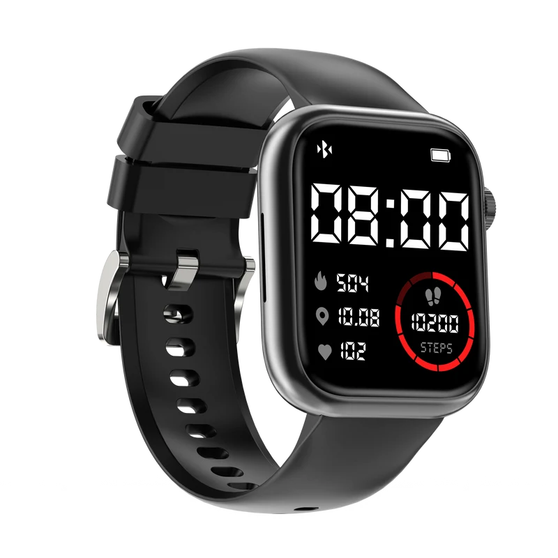 Montre connectée - Edition Omega-avec bracelet en silicone couleur Noir