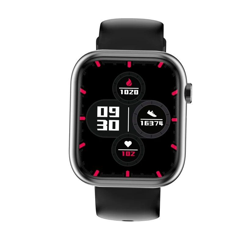 Montre connectée - Edition Omega-avec bracelet en silicone couleur Noir