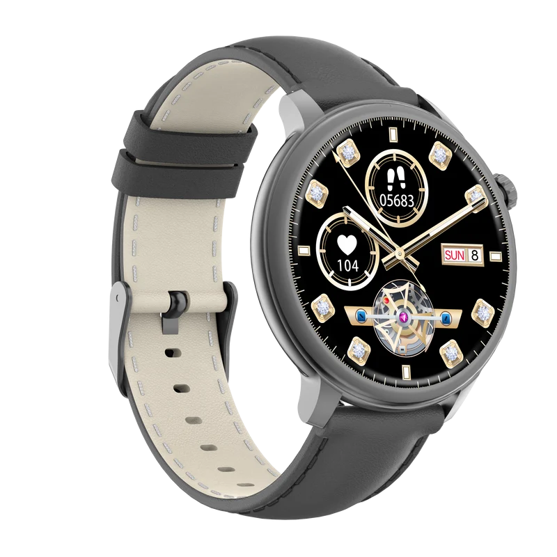 Montre connectée AMOLED - Edition Saphir (avec bracelet silicone) coleur Noir