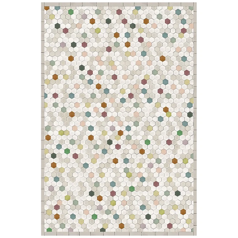 Tapis design Tomettes multicolore Test