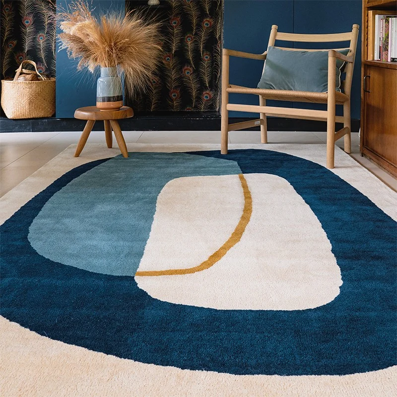 Tapis bleu orage Inclusion