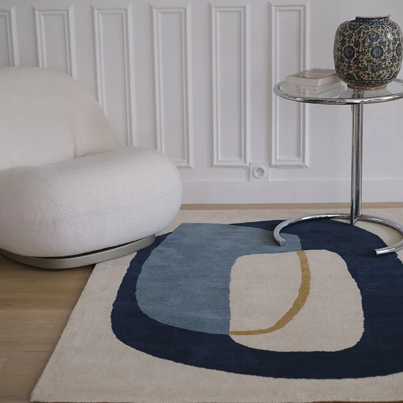 Tapis bleu orage Inclusion