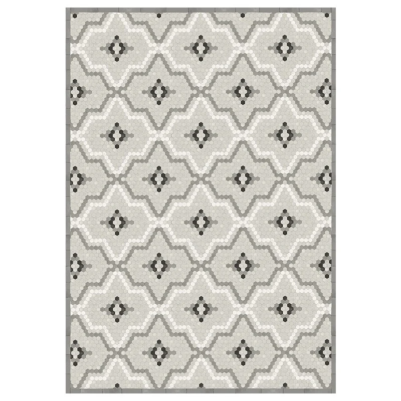 Tapis vinyle Tomettes grises