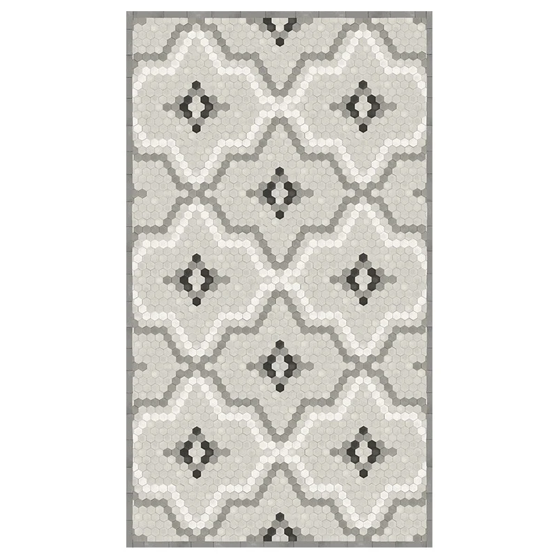 Tapis vinyle Tomettes grises