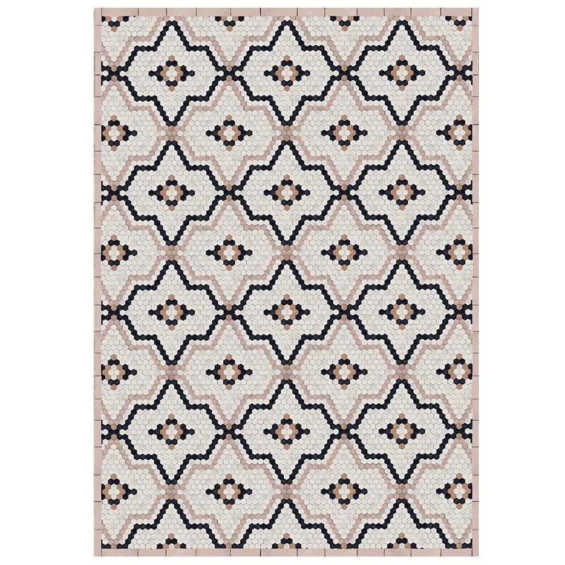 Tapis vinyle Tomettes beige