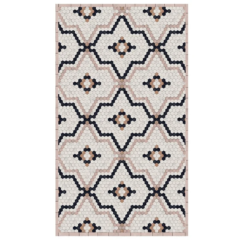 Tapis vinyle Tomettes beige