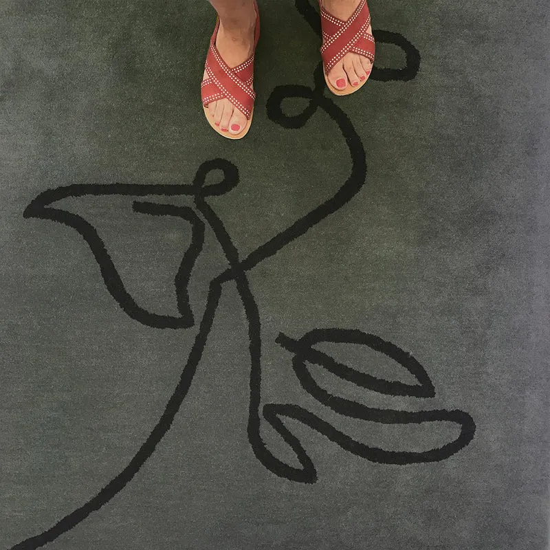 Tapis en laine Kiss foncé