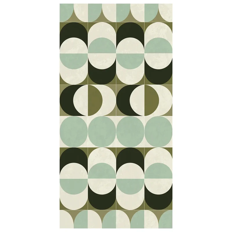 Tapis vinyle vert d'eau Bulb