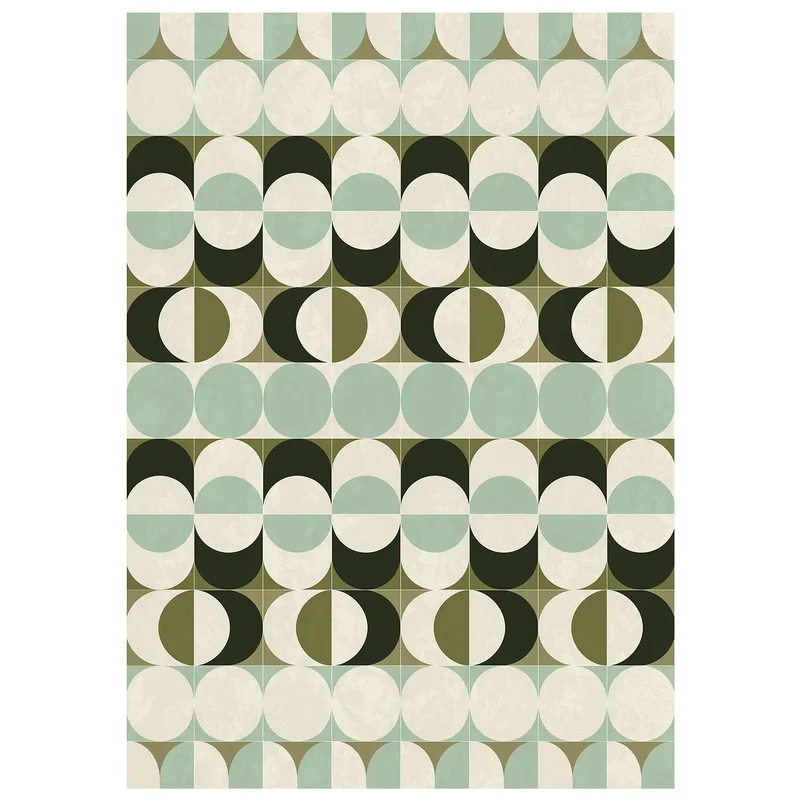 Tapis vinyle vert d'eau Bulb