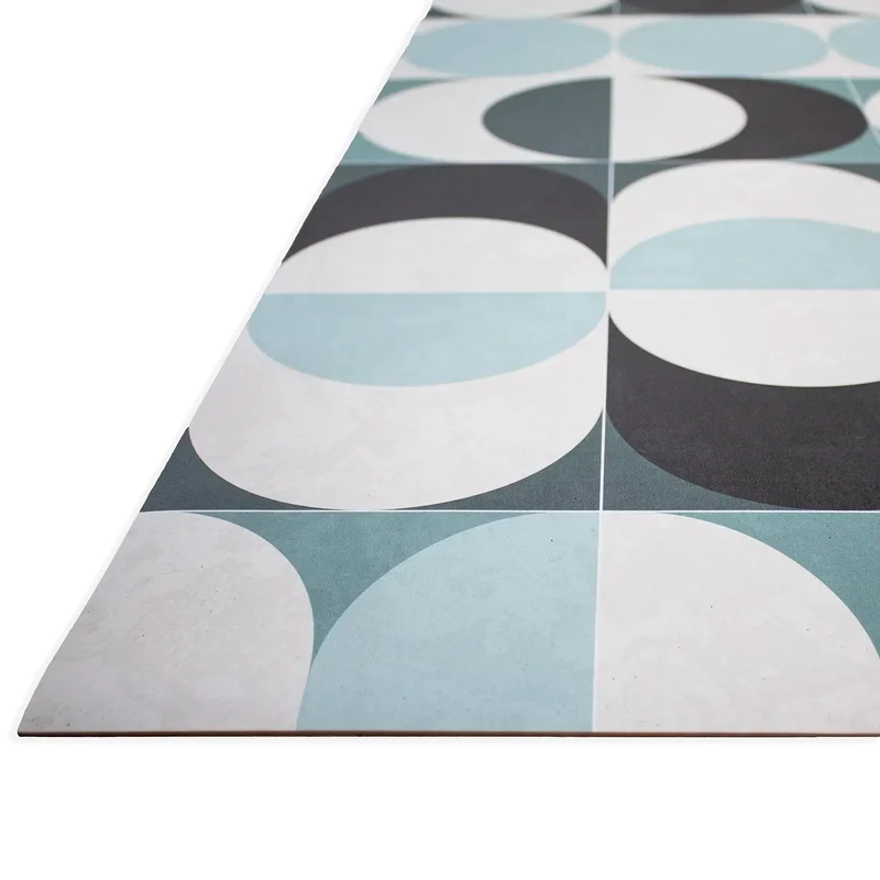 Tapis vinyle bleu Bulb