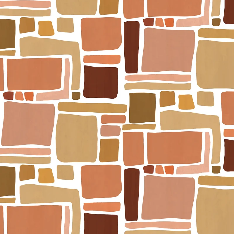 Papier peint terracotta Dédales