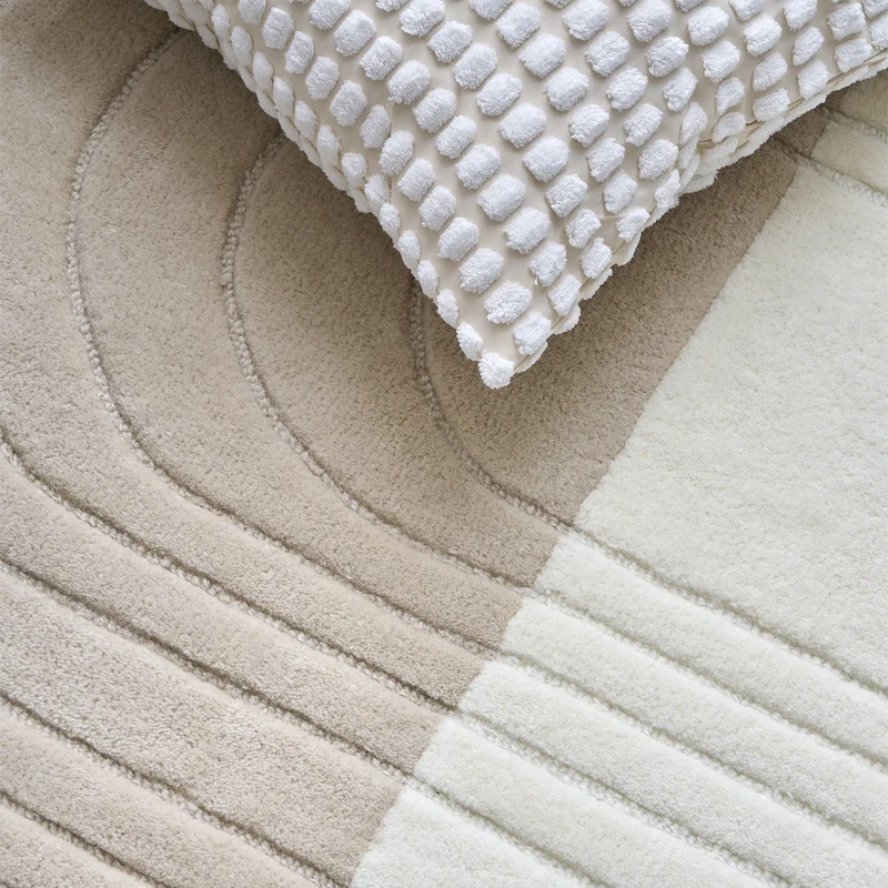 Tapis jaune safran et bleu Bibelot