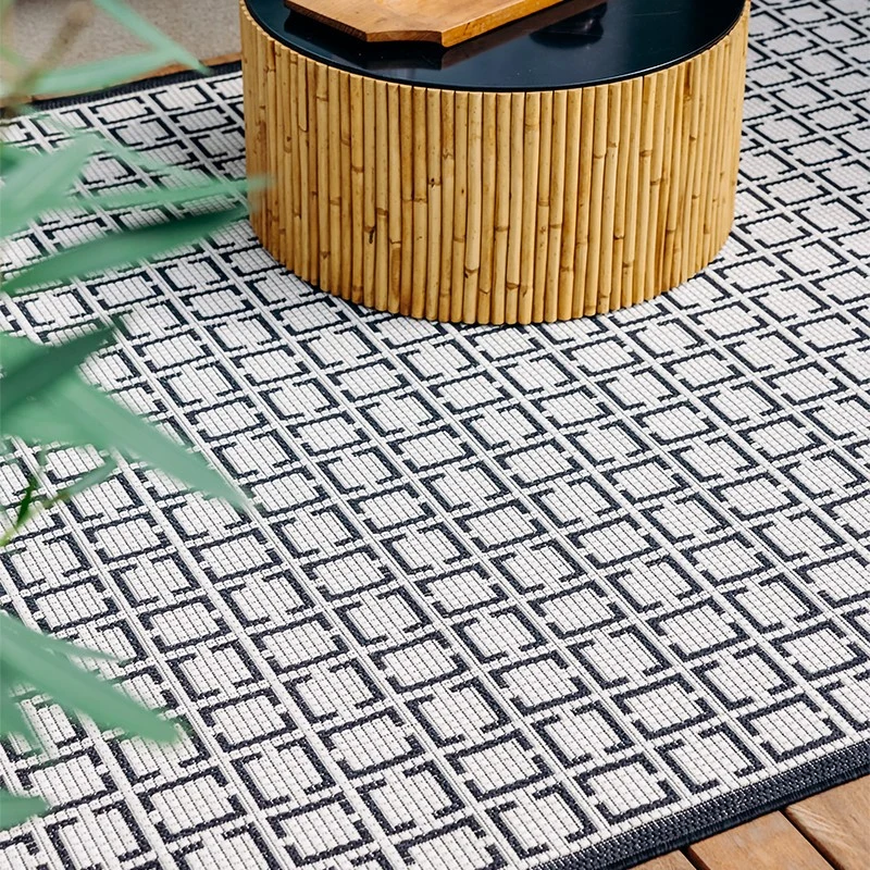 Tapis noir et blanc Marigny