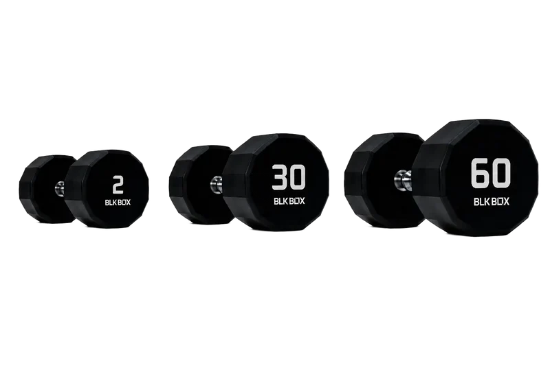 12 Sided Urethane Dumbbell Set - (2-60kg) (30 pairs)