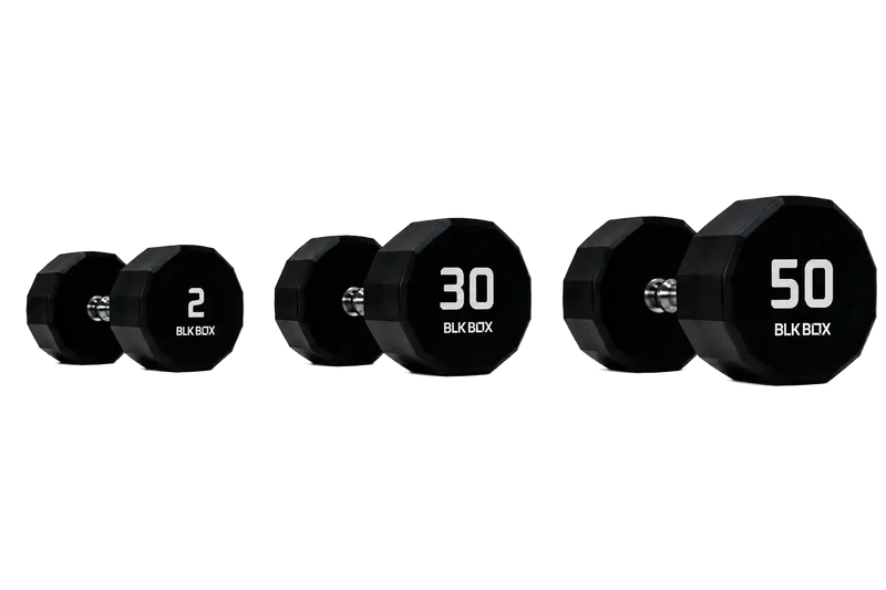 12 Sided Urethane Dumbbell Set - (2-50kg) (25 pairs)