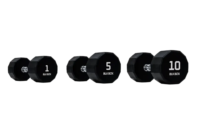 12 Sided Urethane Dumbbell Set - (1-10kg) (10 pairs)