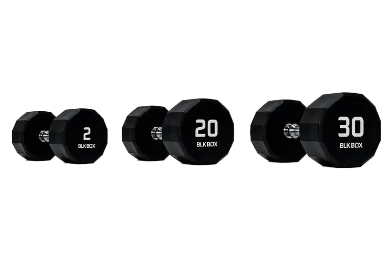 12 Sided Urethane Dumbbell Set - (2-30kg) (15 pairs)