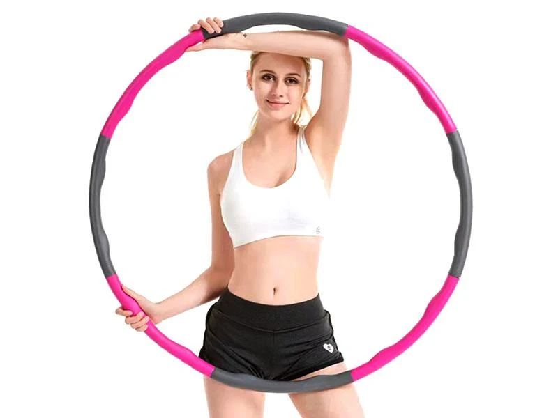 Hula Hoop en mousse Synerfit 100cm, 1,2kg (Rose-Gris)