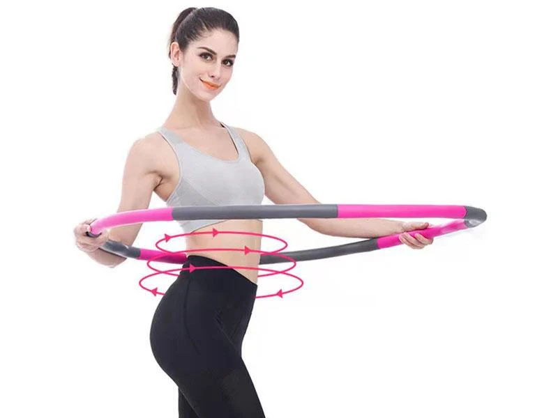 Hula Hoop en mousse Synerfit 100cm, 1,2kg (Rose-Gris)
