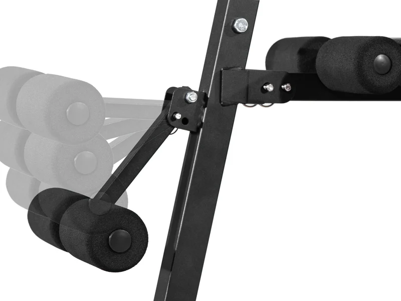 Banc de Musculation SYNERFIT Inclinable Réglable, multifonctions - entraînement complet noir et rouge