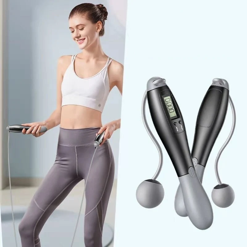 Corde à sauter SYNERFIT avec compteur numérique - Vert d'eau