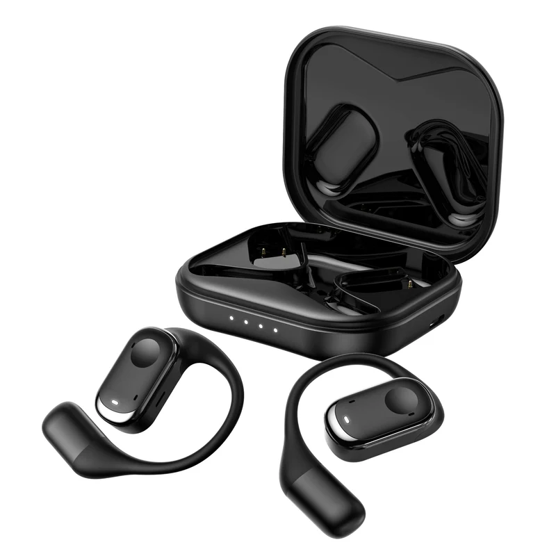 Ecouteurs sans fil Bluetooth 5.3 - Sport edtion DYNAMIC avec Écran à LED Oreillettes Intra-Auriculaires + boitier chargeur couleuir Noir