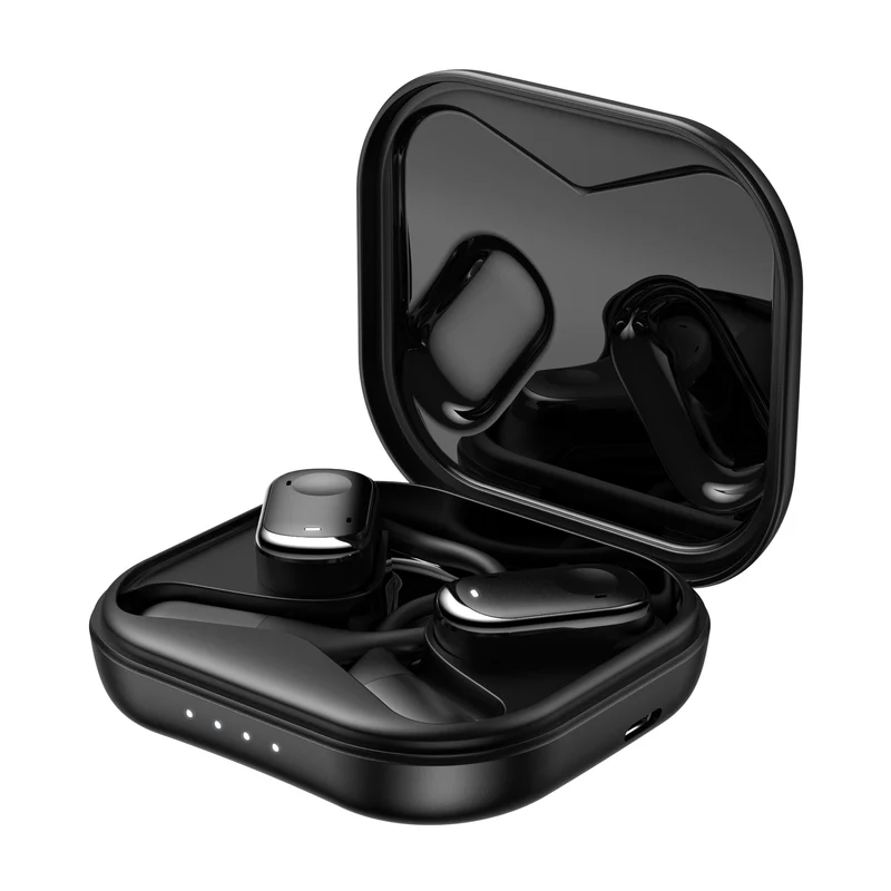 Ecouteurs sans fil Bluetooth 5.3 - Sport edtion DYNAMIC avec Écran à LED Oreillettes Intra-Auriculaires + boitier chargeur couleuir Noir