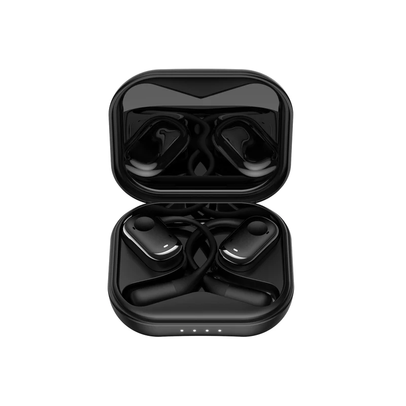 Ecouteurs sans fil Bluetooth 5.3 - Sport edtion DYNAMIC avec Écran à LED Oreillettes Intra-Auriculaires + boitier chargeur couleuir Noir