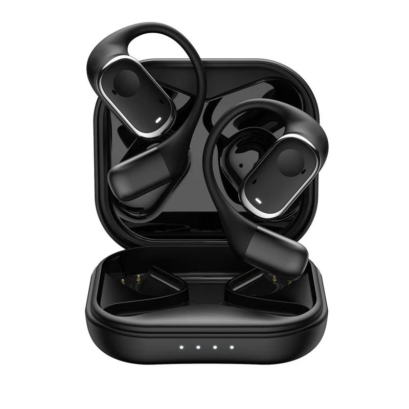 Ecouteurs sans fil Bluetooth 5.3 - Sport edtion DYNAMIC avec Écran à LED Oreillettes Intra-Auriculaires + boitier chargeur couleuir Noir