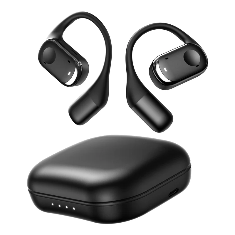 Ecouteurs sans fil Bluetooth 5.3 - Sport edtion DYNAMIC avec Écran à LED Oreillettes Intra-Auriculaires + boitier chargeur couleuir Noir