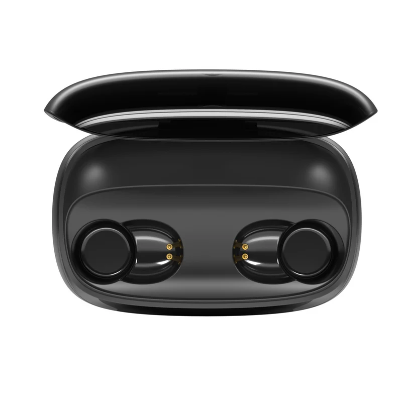 Ecouteurs sans fil (TWS) Bluetooth 5.0 - affichage LED - sport Edition GAMING + boitier chargeur couleur Noir