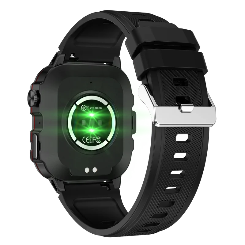 Montre connectée NASA SPORT Grand écran résolution haute définition bracelet en silicone couleur Noir