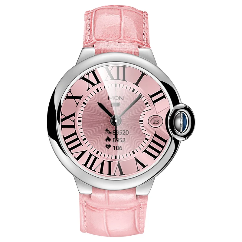 Montre connectée -Edition Elégance 2024 IP67 avec alliage haute résistance et bracelet en cuir de luxe