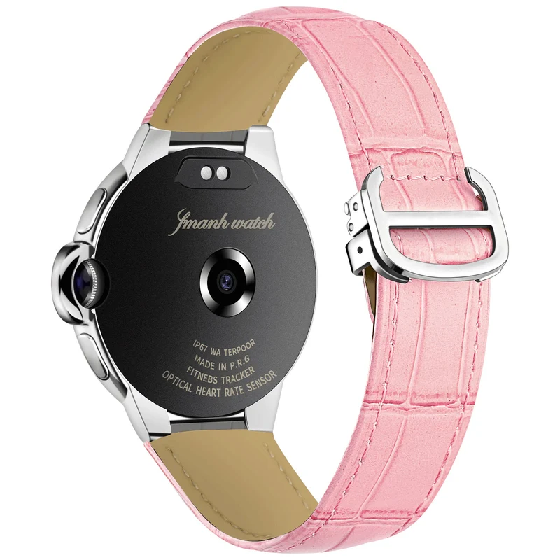 Montre connectée -Edition Elégance 2024 IP67 avec alliage haute résistance et bracelet en cuir de luxe