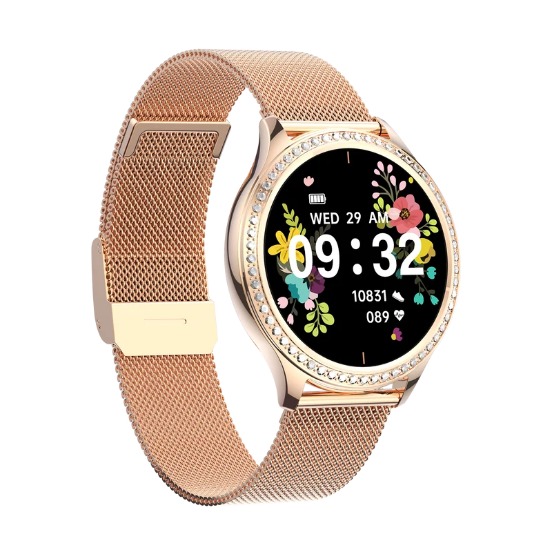 Montre connectée -Edition Vogue 2024 IP67 avec bracelet milanais couleur OR